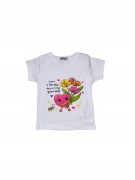 koszulka bluzka dla dziewczynki t- shirt bawełna nadruk r. 92, 1-2 lata