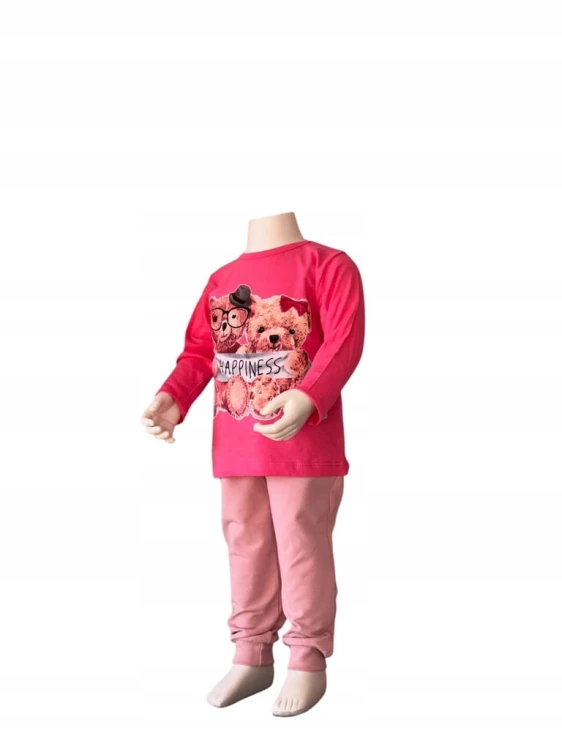 koszulka dla dziewczynki z długim rękawem, t- shirt, misie, r. 104- 4 lata