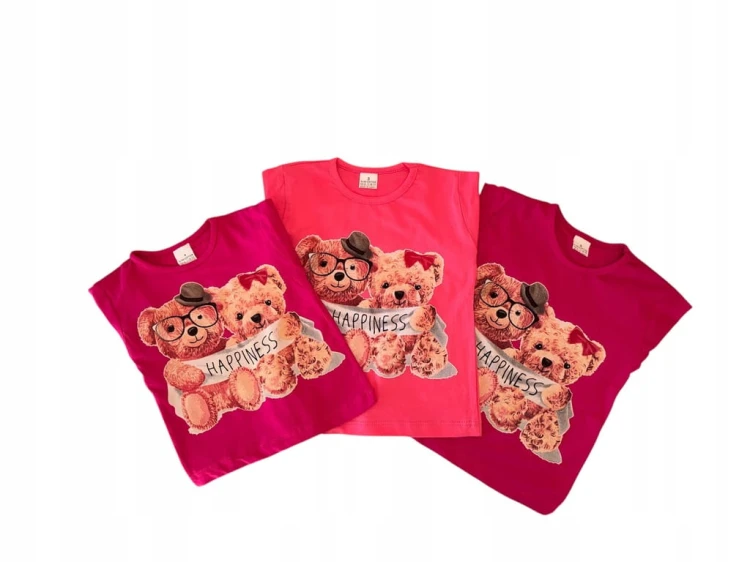 koszulka dla dziewczynki z długim rękawem, t- shirt, misie, r. 92- 2 lata
