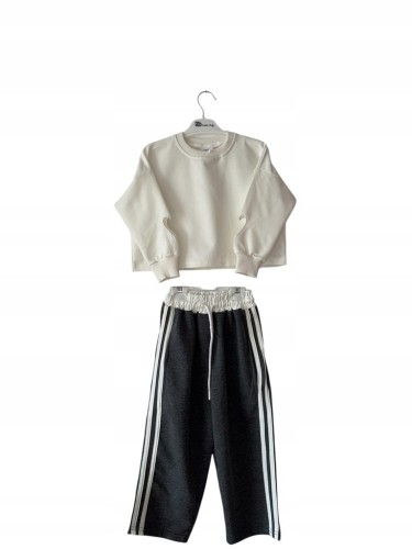 dres komplet dla dziewczynki, bluza szerokie spodnie, r. 116- 5/6 lat