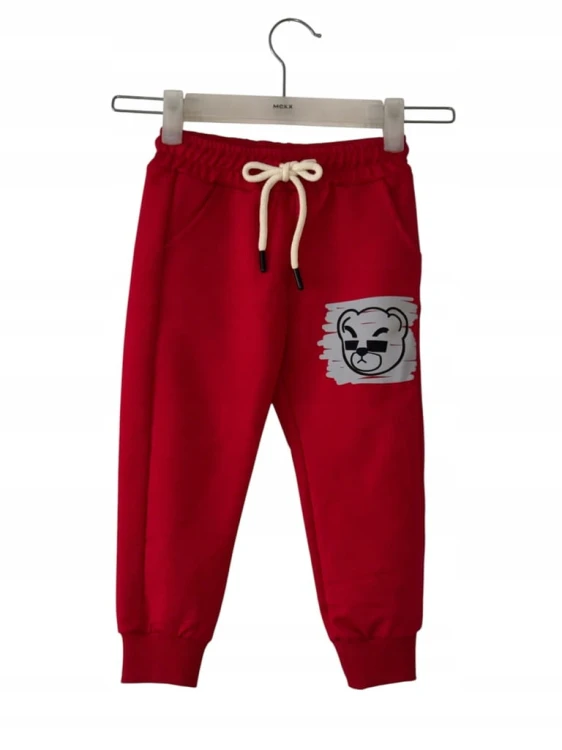 komplet dla chłopca, dziecięcy, bluza, spodnie, dres, 4 misie 98 - 3/4 lata
