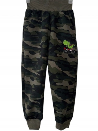 komplet dla chłopca, dziecięcy, spodnie, bluza, moro 98/104- 3/4 lata
