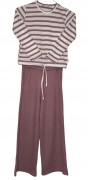 dres komplet dla dziewczynki, szerokie spodnie, bluzka, r. 104 cm- 4 lata