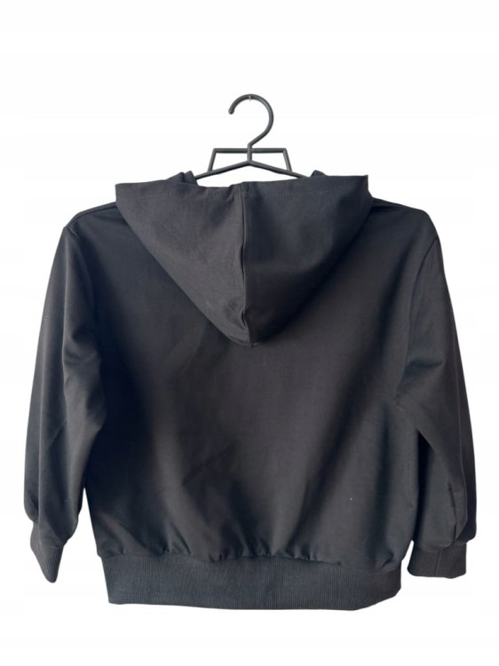 bluza rozpinana czarna rozmiar 134/140- 10 lat