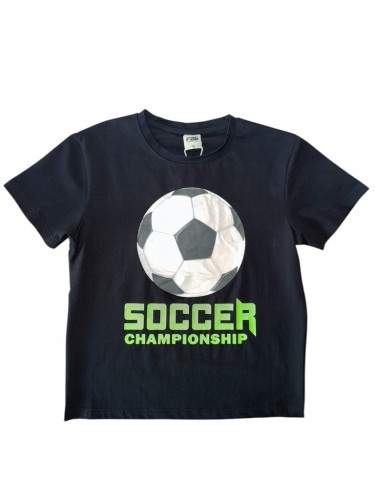 koszulka bawełniana dla chłopca chłopięca nadruk T- shirt 122/128- 8 lat