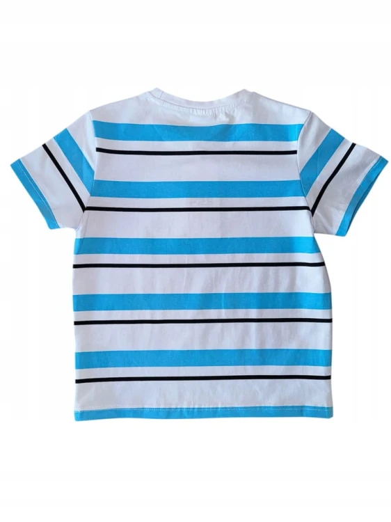 koszulka bawełniana dla chłopca chłopięca nadruk T- shirt 122/128- 8 lat
