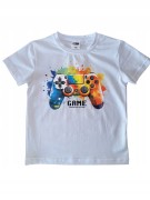 koszulka bawełniana dla chłopca chłopięca nadruk T- shirt 98/104- 3/4 lata
