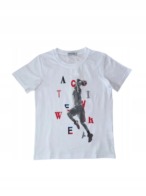 koszulka bawełniana dla chłopca chłopięca T- shirt 158- 14 lat koszykarz