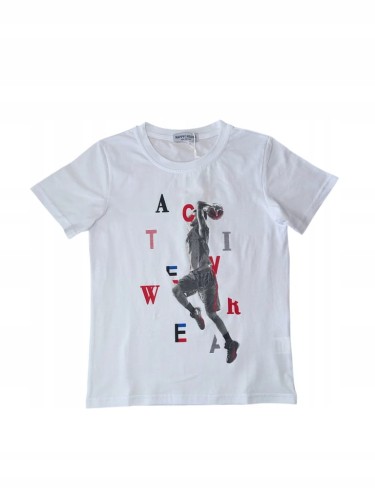 koszulka bawełniana dla chłopca chłopięca T- shirt 152- 12 lat koszykarz