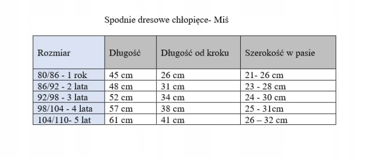 spodnie dresowe dziecięce dla chłopca chłopięce 86/92 - 2 lata Miś