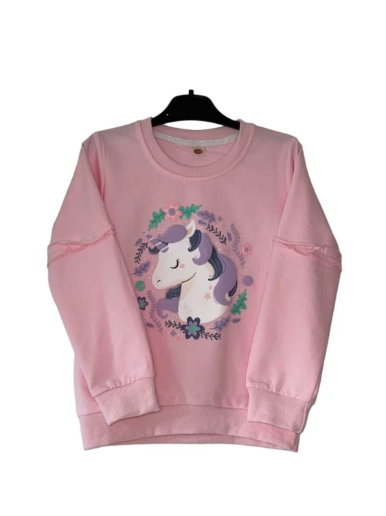 dres dla dziewczynki Jednorożec bawełna różowy bluza spodnie r. 116- 6 lat