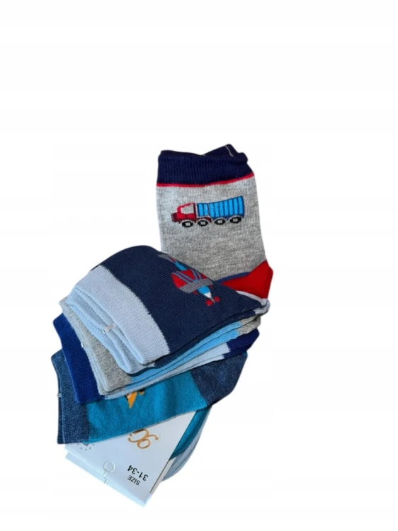 5 x skarpetki dziecięce dla chłopca chłopięce bawełniane 28-30 TQ-9190