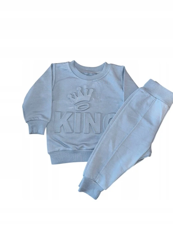 komplet dla niemowlaka bluza spodnie 3D bawełna, r. 80- 9/12 miesięcy