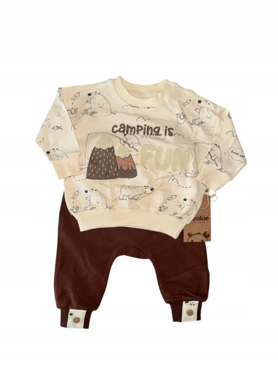 komplet niemowlęcy dla chłopca bluza spodnie, bawełna, r. 86, 18- miesięcy,