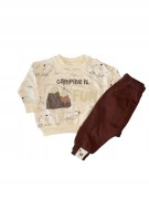 komplet niemowlęcy dla chłopca bluza spodnie, bawełna, r. 74, 6 - miesięcy,