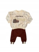 komplet niemowlęcy dla chłopca bluza spodnie, bawełna, r. 74, 6 - miesięcy,