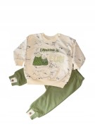 komplet niemowlęcy dla chłopca bluza spodnie, bawełna, r. 74, 6 - miesięcy,