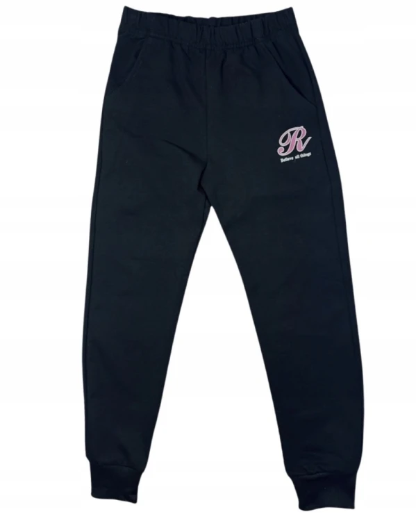 dres komplet dziewczęcy dziecięcy dresowy 3 elementy 122/128 - TL-749A3
