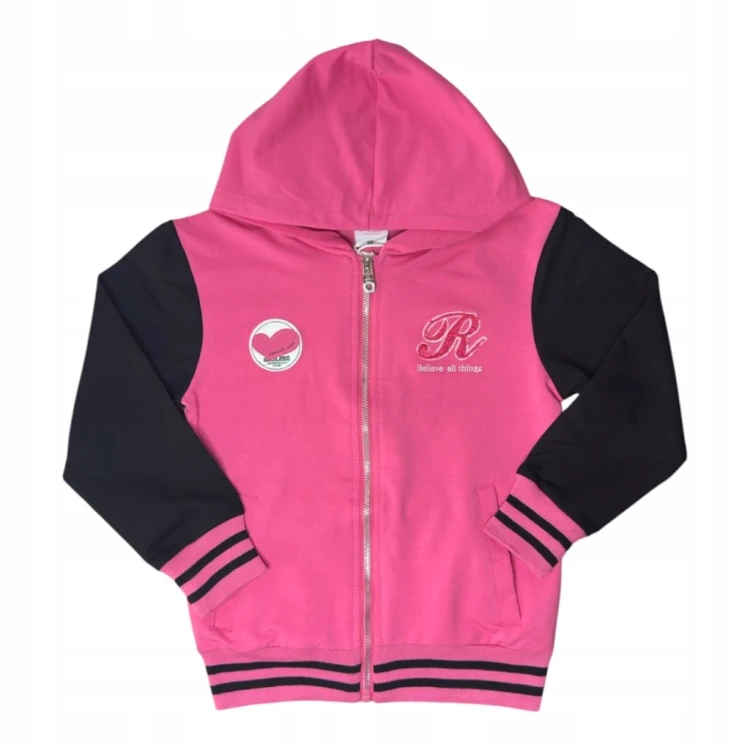 dres komplet dziewczęcy dziecięcy dresowy 3 elementy 122/128 - TL-749A3