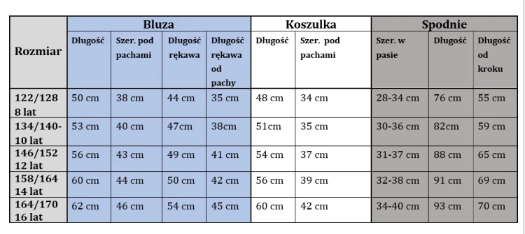 dres komplet dziewczęcy dziecięcy dresowy 3 elementy 122/128 - TL-749A3