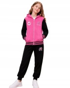 dres komplet dziewczęcy dziecięcy dresowy 3 elementy 164/170 - TL-749A3