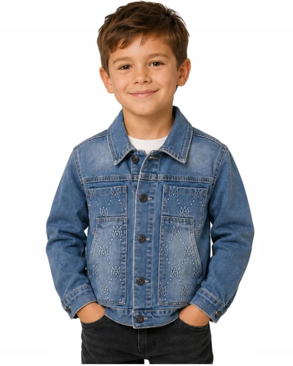 bluza kurtka chłopięca jeans dla chłopca dziecięca 98/104- 4 lata