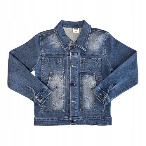bluza kurtka chłopięca jeans dla chłopca dziecięca 122/128- 8 lat