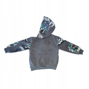 dres chłopięcy komplet dresowy dinozaury 104/110 - 4/5 lat FD-3010 szary