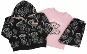 dres komplet dziewczęcy dziecięcy dresowy 3 elementy 104- 4 lata WB-3289