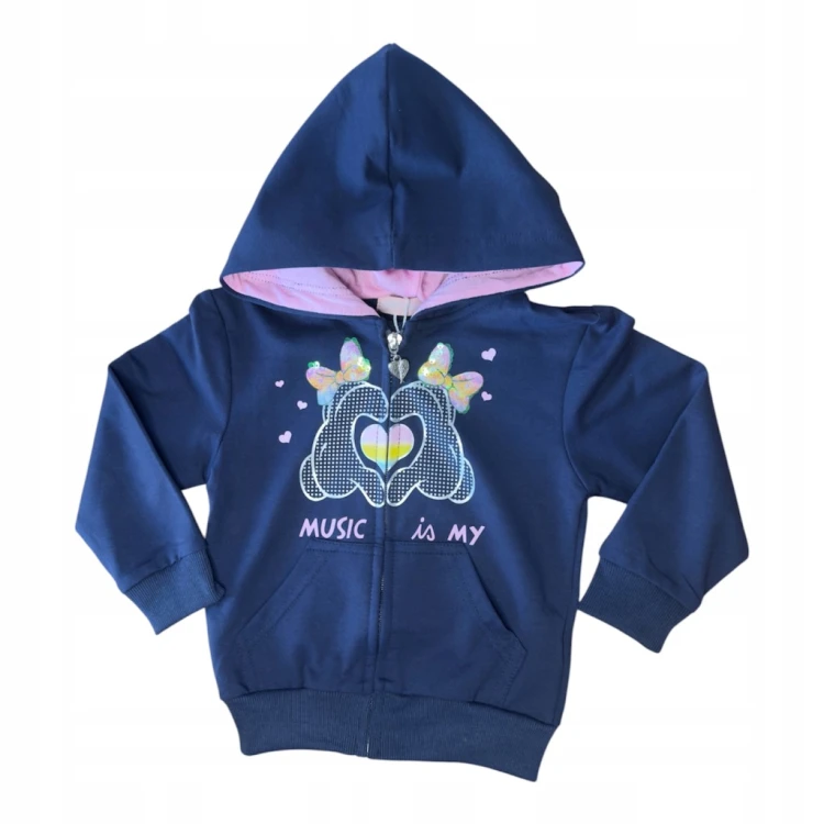 dres komplet dziewczęcy dziecięcy dresowy 3 części 122/128- 7/8 lat WB-3094