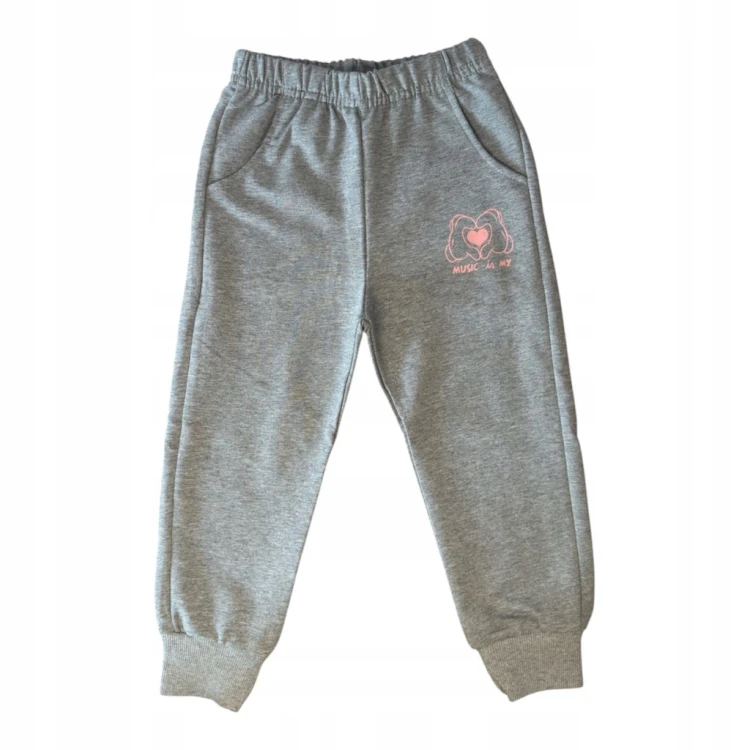 dres komplet dziewczęcy dziecięcy dresowy 3 części 98/104- 3/4 lata WB-3094