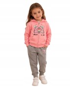 dres komplet dziewczęcy dziecięcy dresowy 3 części 116/122- 6/7 lat WB-3094