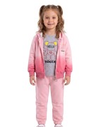 dres komplet dziewczęcy dziecięcy dresowy 3 elementy 104- 4 lata WB-3291