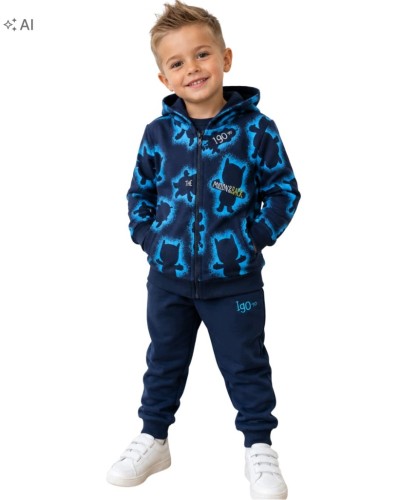 dres chłopięcy komplet dresowy 104- 4 lata 14968 g/niebieski