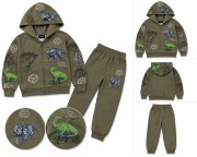 dres chłopięcy komplet dresowy dinozaury 98 - 3 lata FD-3009