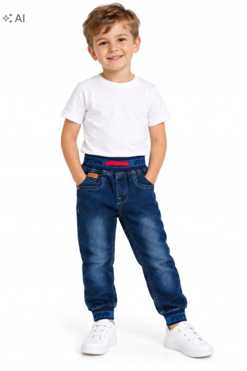 spodnie jeans dziecięce chłopięce 104/110- 5 lat KW- 1265A