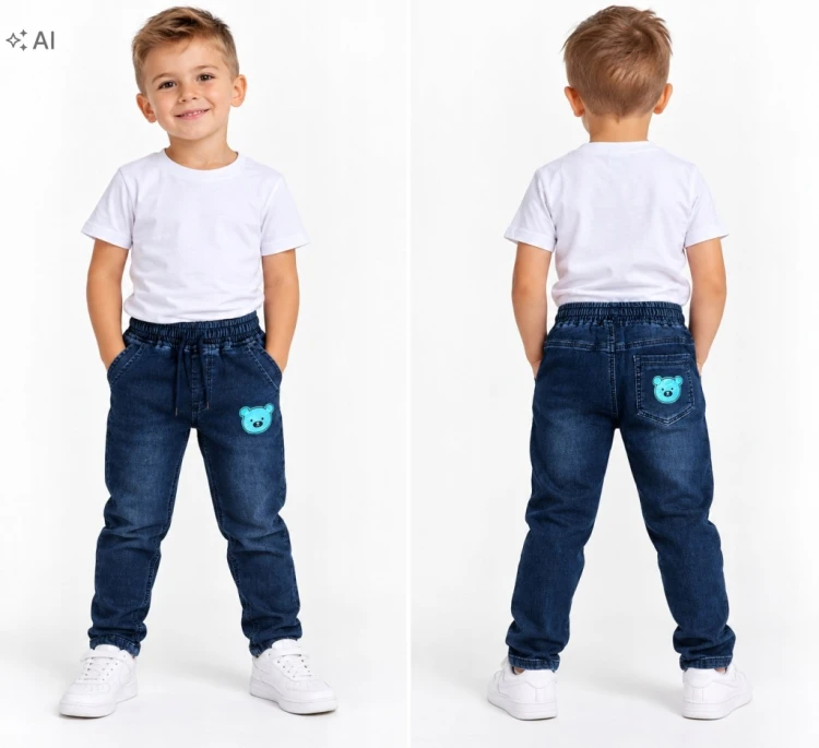 spodnie jeans dziecięce chłopięce 110/116 - 5/6 lat KW-21886B