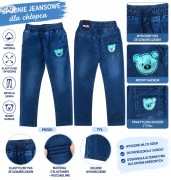 spodnie jeans dziecięce chłopięce 110/116 - 5/6 lat KW-21886B
