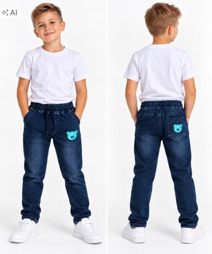 spodnie jeans dziecięce chłopięce 122/128 - 7/8 lat KW-21886B