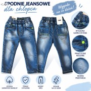 spodnie jeans dziecięce chłopięce 86/92 - 2 lata KL- 01497B