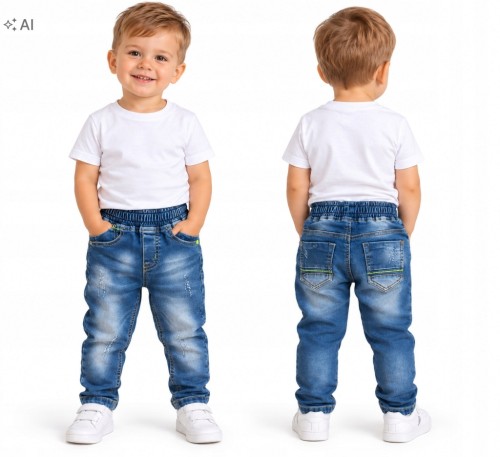 spodnie jeans dziecięce chłopięce 92/98 - 3 lata KL- 01497B
