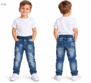 spodnie jeans dziecięce chłopięce 104/110 - 5 lat KL- 01497B