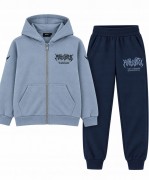 dres komplet chłopięcy dresowy 140- 10 lat FD-3013 niebieski