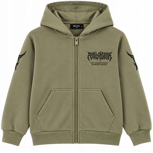 dres komplet chłopięcy dresowy 152- 12 lat FD-3013 khaki