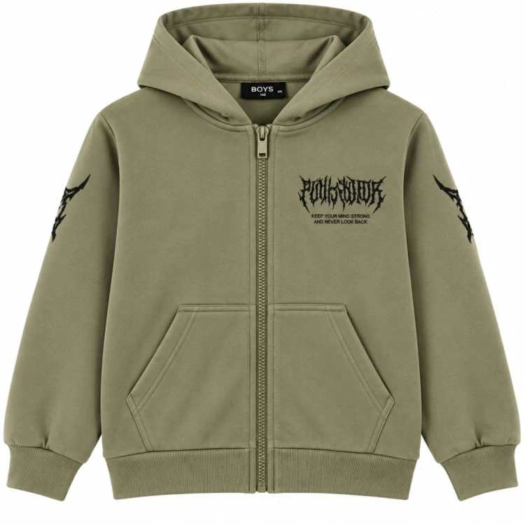 dres komplet chłopięcy dresowy 152- 12 lat FD-3013 khaki