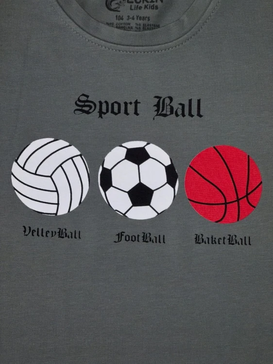 koszulka dla chłopca, t- shirt, piłki, rozmiar 110- 4/5 lat