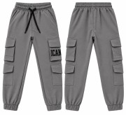 ocieplane spodnie joggery chłopięce dla chłopca 110/116- 6 lat-K-19K3
