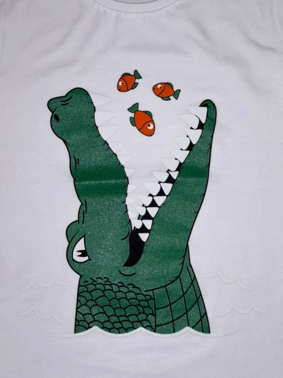 koszulka dla chłopca, t- shirt, krokodyl, rozmiar 110- 5/6 lat