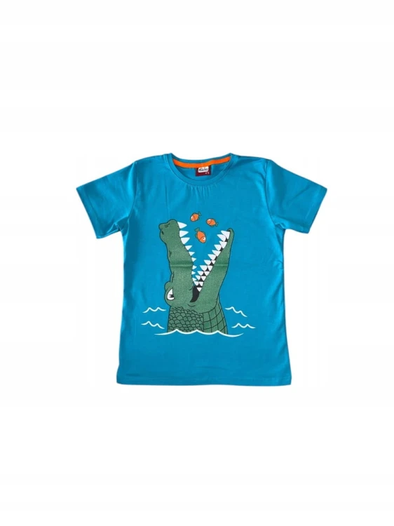 koszulka dla chłopca, t- shirt, krokodyl, rozmiar 116- 6/7 lat