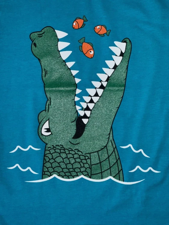 koszulka dla chłopca, t- shirt, krokodyl, rozmiar 116- 6/7 lat